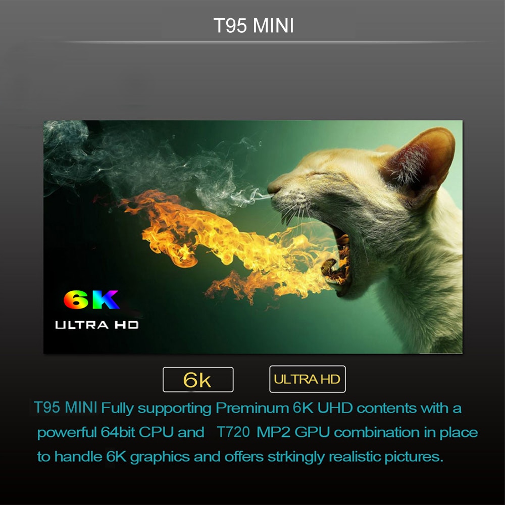 Tv Box 2gb + 16gb Android 9.0 T95Mini Allwinner H6 Quad-Core Cortex-A5 Media Player T95 Mini 2.4wifi Và Phụ Kiện