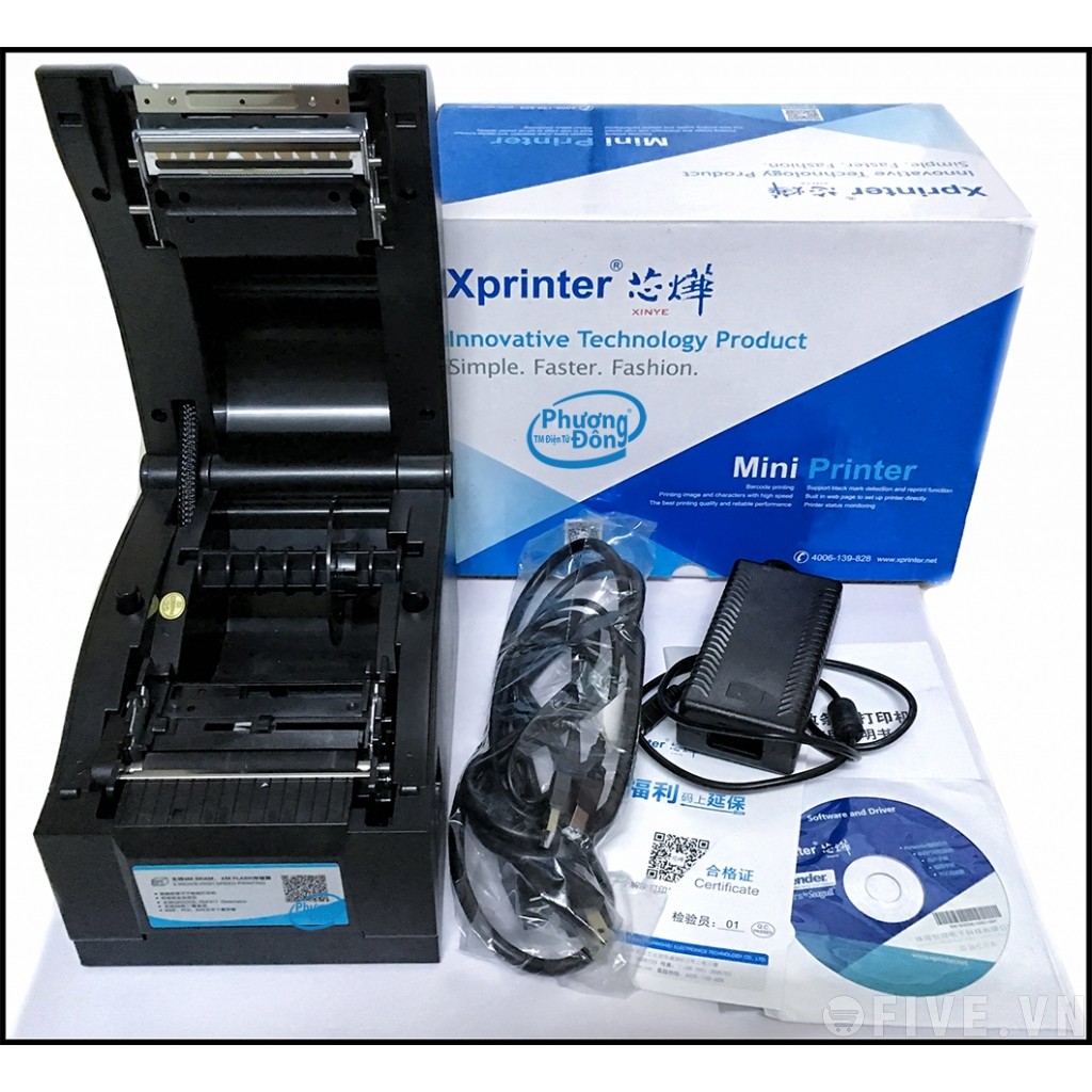 Máy in Xprinter XP 350B XP in đơn hàng GHTK, in tem nhãn và phiếu giao hàng các sàn TMĐT