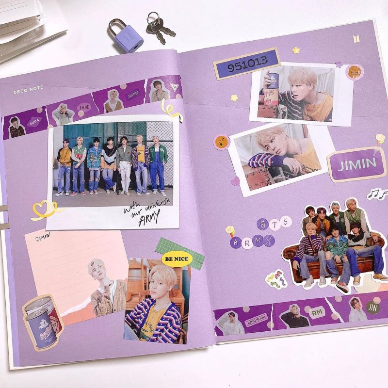 VStore -  duyendo97  DECO KIT | NOTE with LOCK - Sổ tay kèm khóa trong set deco kit