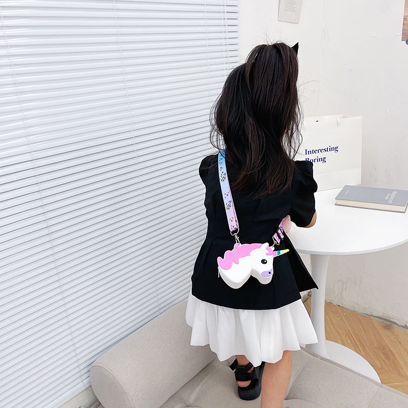 Túi đeo cho bé túi kỳ lân, túi đồ chơi mini, đồ chơi trẻ em cầm tay siêu xinh thời thượng K8501