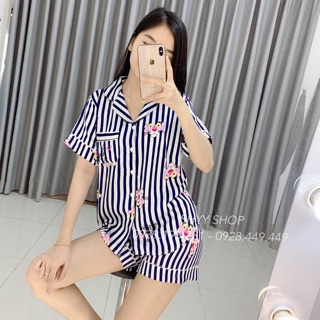 Freeship - đồ ngủ lụa satin siêu mịn mát - hình shop chụp thật 1000%