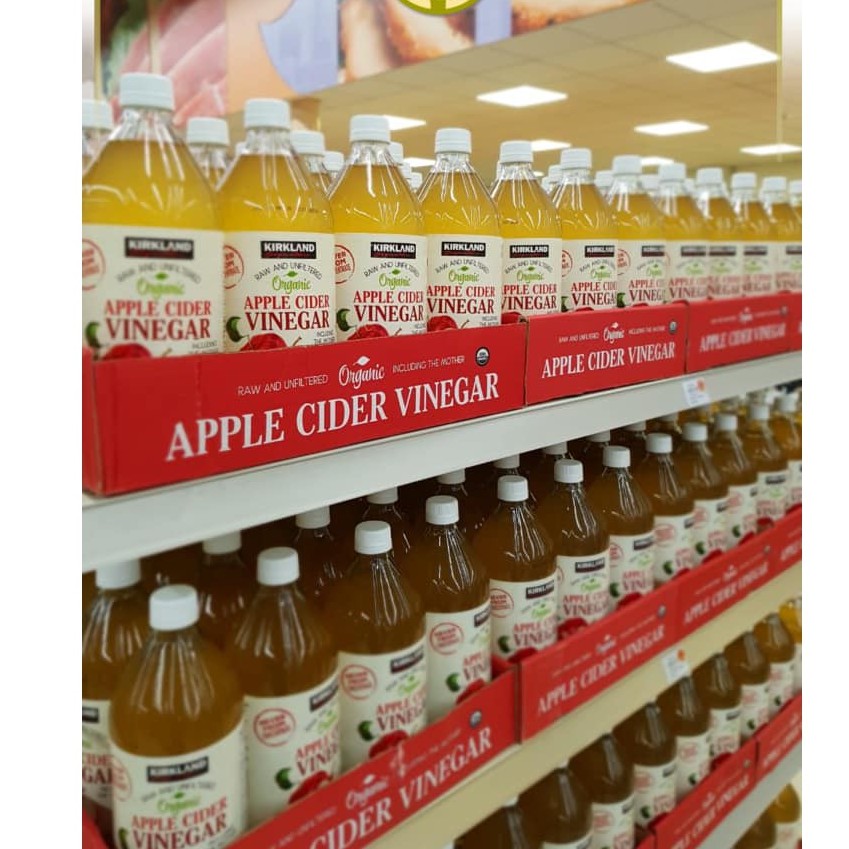 Giấm Táo Hữu Cơ Kirkland Signature Organic Apple Cider Vinegar 946ml Hỗ Trợ Giảm Cân Giúp Da Khỏe Đẹp (CHUẨN USA)
