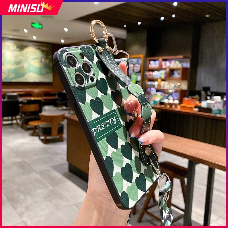 Ốp Điện Thoại Mềm Họa Tiết Hoa Vintage Có Dây Đeo Cho iPhone 13 13Pro Max