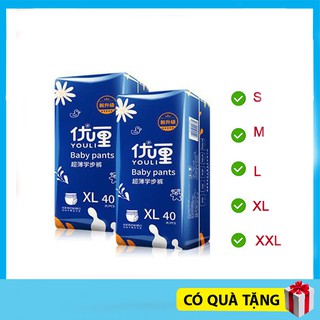 Bỉm Youli Xanh Dán/Quần Size S108/M88/L84/XL80/XXL72/XXXL68