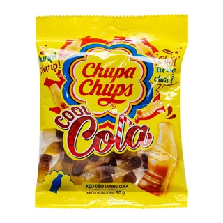 Kẹo dẻo Chupa Chups 3 vị: 15 gói (Trái cây, Dâu Đường, Cola)