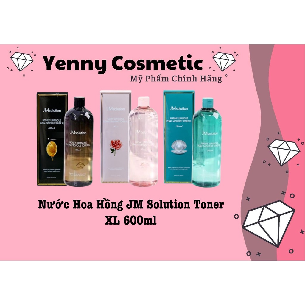 Nuớc Hoa Hồng Cấp Ẩm Dịu Mát Làn Da JM Solution Luminous Toner XL 600ml