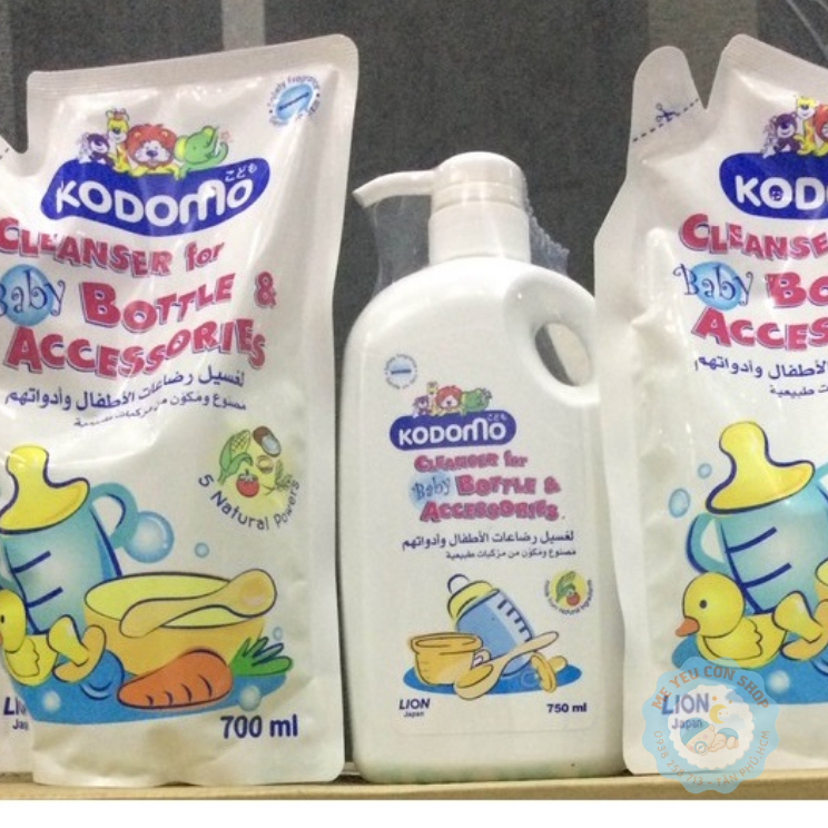 [CHÍNH HÃNG] Nước rửa bình sữa KODOMO ( Túi 700ml/ Chai 750ml) (katydang)
