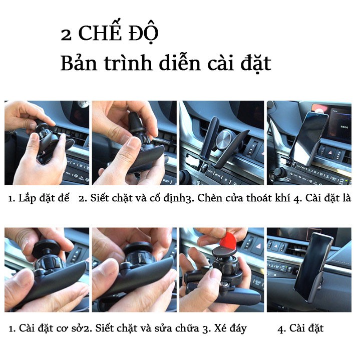 Car mobile phone bracket 2 modes gravity linkage elastic bracket car outlet mobile phone holder snap type | BigBuy360 - bigbuy360.vn