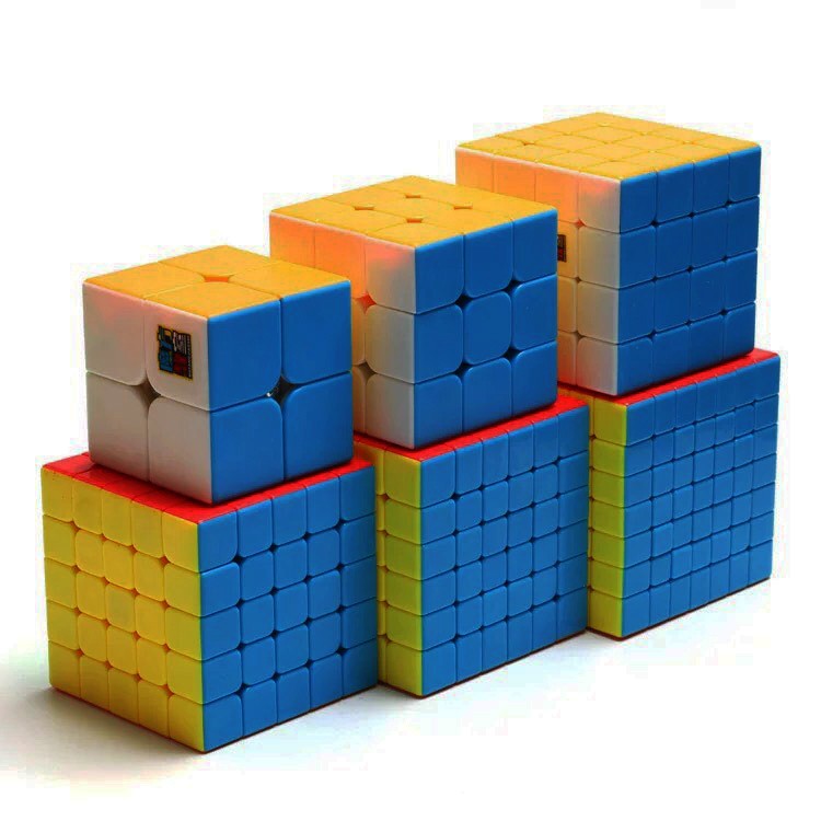 Combo 6 Rubik 2x2x2, 3x3x3, 4x4x4, 5x5x5, 6x6x6, 7x7x7 - Trọn Bộ 6 Rubik Magic Cube Cao Cấp