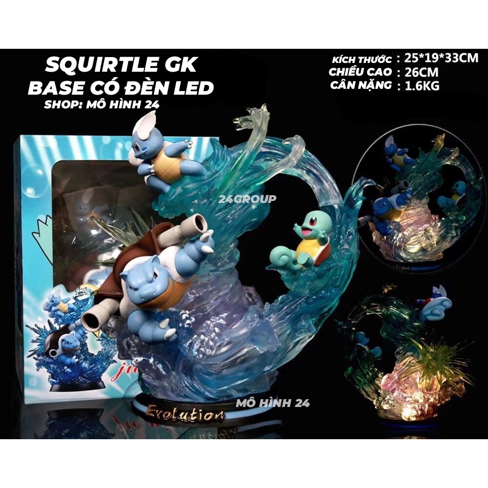 Mô hình nhân vật Pokemon GK size to thú evolution Charamander Bulbasaur gengar squitle blacephalon mewtwo huyền thoại