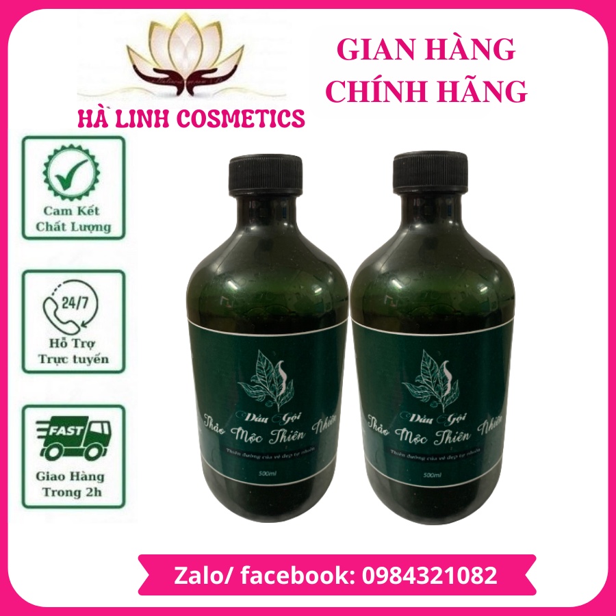 500ml Dầu gội đầu thảo dược thiên nhiên không hóa chất, giúp đen tóc, mượt tóc, sạch gàu
