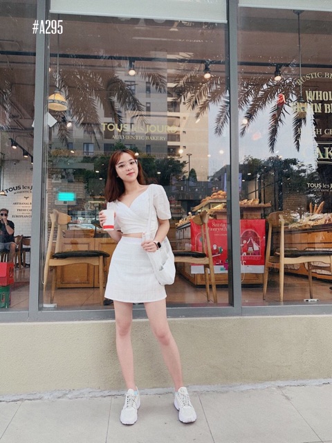 Set trắng vải xô