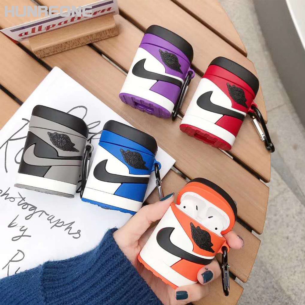 Vỏ bọc bảo vệ hộp sạc tai nghe Airpods Pro/1/2 phong cách giày Nike Air Jordan AJ1 độc đáo