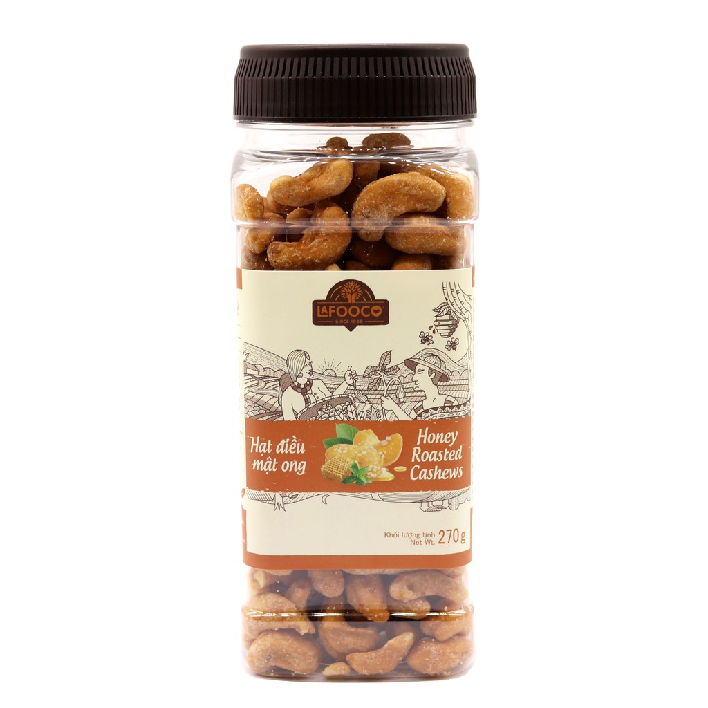 Hạt Điều Mật Ong 270g LAFOOCO Honey roasted cashew nuts