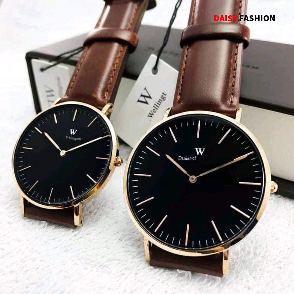 Đồng hồ dw cặp đôi nam nữ dây da D8732 sang trọng lịch lãm, đẳng cấp | BigBuy360 - bigbuy360.vn