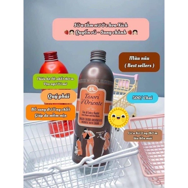 Sữa Tắm Xích Tesori Trắng Da, Hương Nước Hoa 250ML Tesori D’Oriente Cao cấp Italia | BigBuy360 - bigbuy360.vn