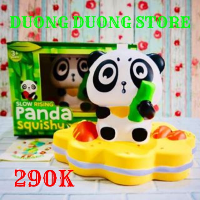 SQUISHY GẤU PANDA ĂN TRÚC HÃNG JOEY