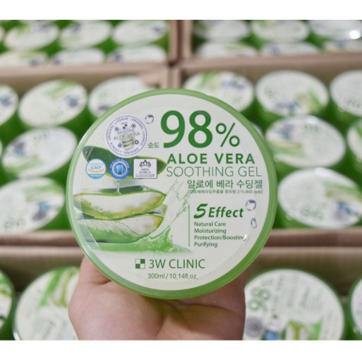 [HÀNG CHÍNH HÃNG] Gel lô hội dưỡng ẩm 98% Aloevera Soothing Gel 3w Clinic 300ml