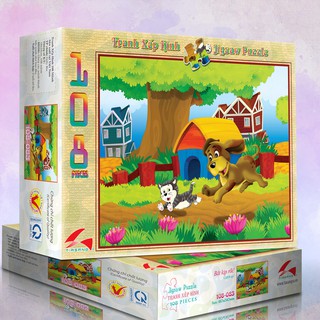 Tranh xếp hình tia sáng jigsaw puzzle 108 mảnh phát triển trí tuệ cho bé - bắt kịp rồi! - msp: 108-083