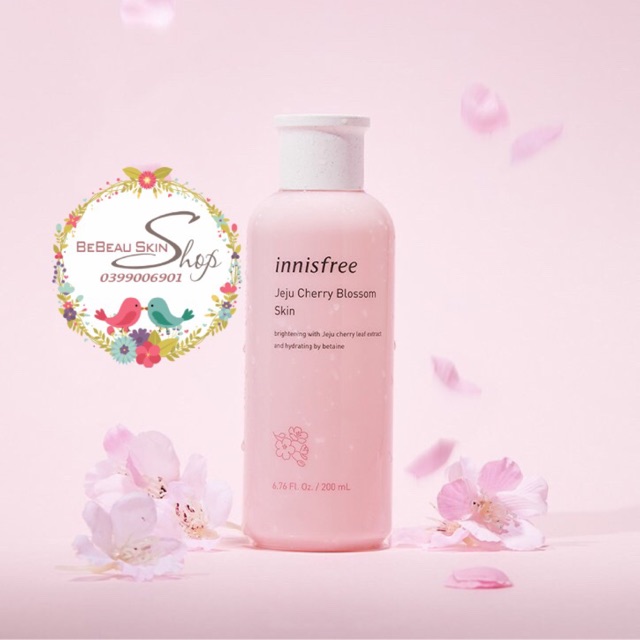 NƯỚC HOA HỒNG CÂN BẰNG SÁNG DA VÀ DƯỠNG ẨM INNISFREE JEJU CHERY BLOSSOM SKIN