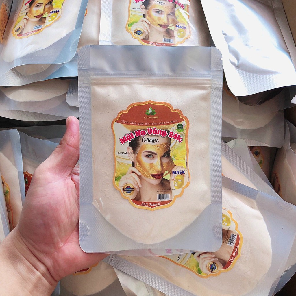 Bột đắp mặt nạ Colagen tinh chất vàng 24K Gold Essance 100gr