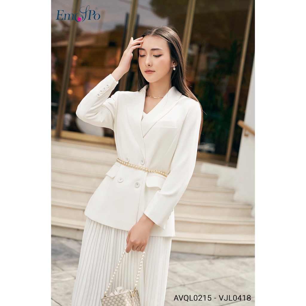 Áo vest Emspo cổ bẻ ve, giao 4 khuy, túi 2 bên AVQL0215