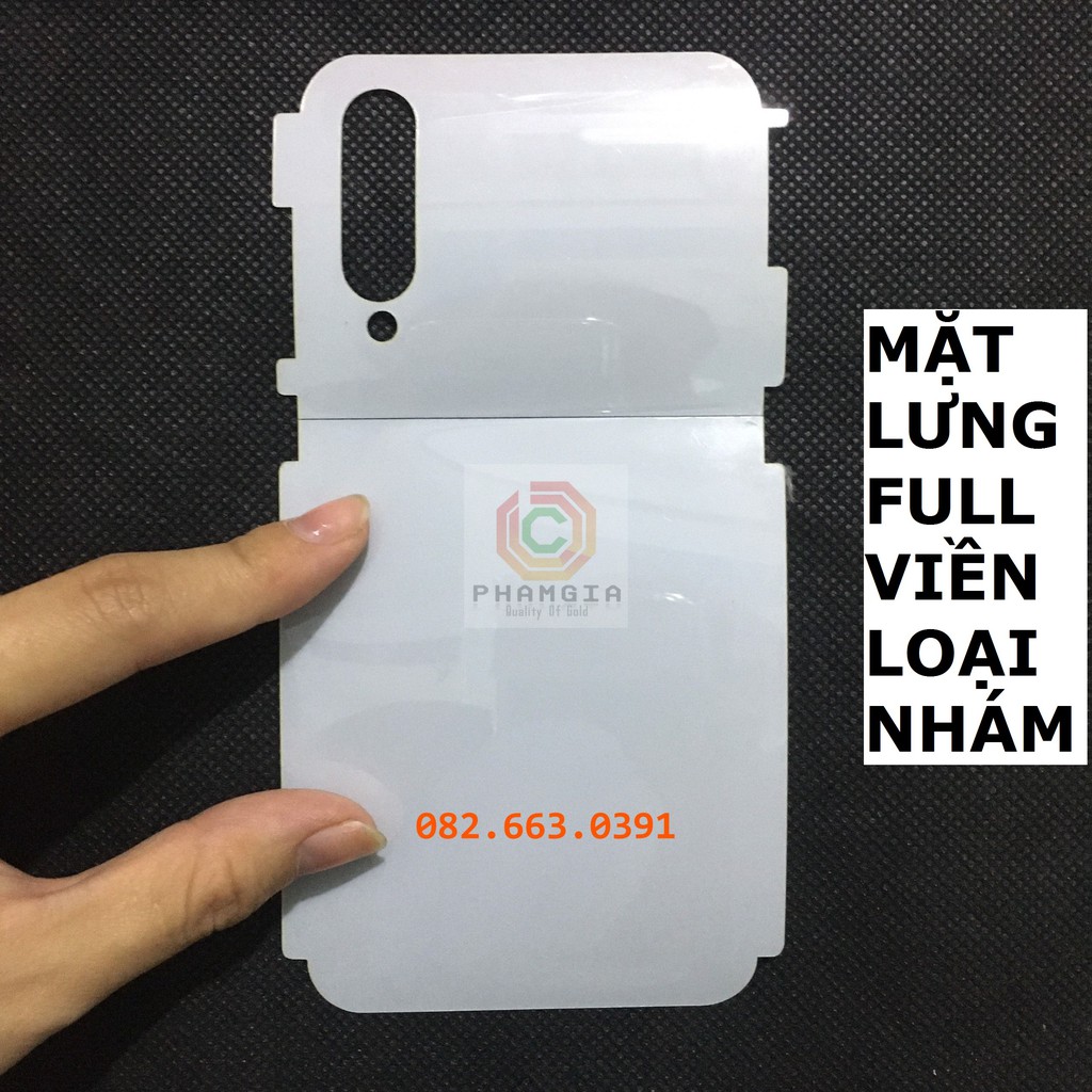 Dán PPF bóng, nhám cho Xiaomi Mi 9 màn hình, mặt lưng, full lưng viền siêu bảo vệ