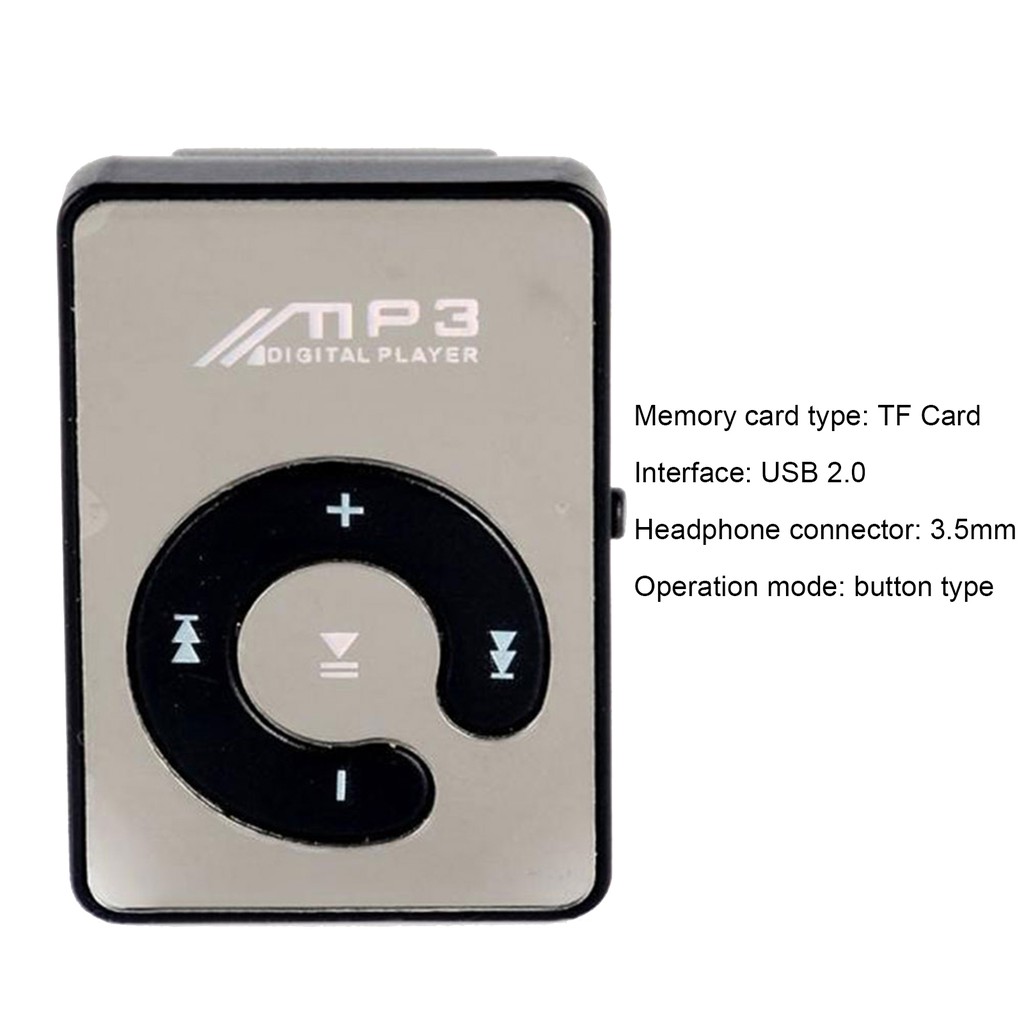 Máy Nghe Nhạc Mp3 Mini Hỗ Trợ Thẻ Nhớ Micro Sd Tf