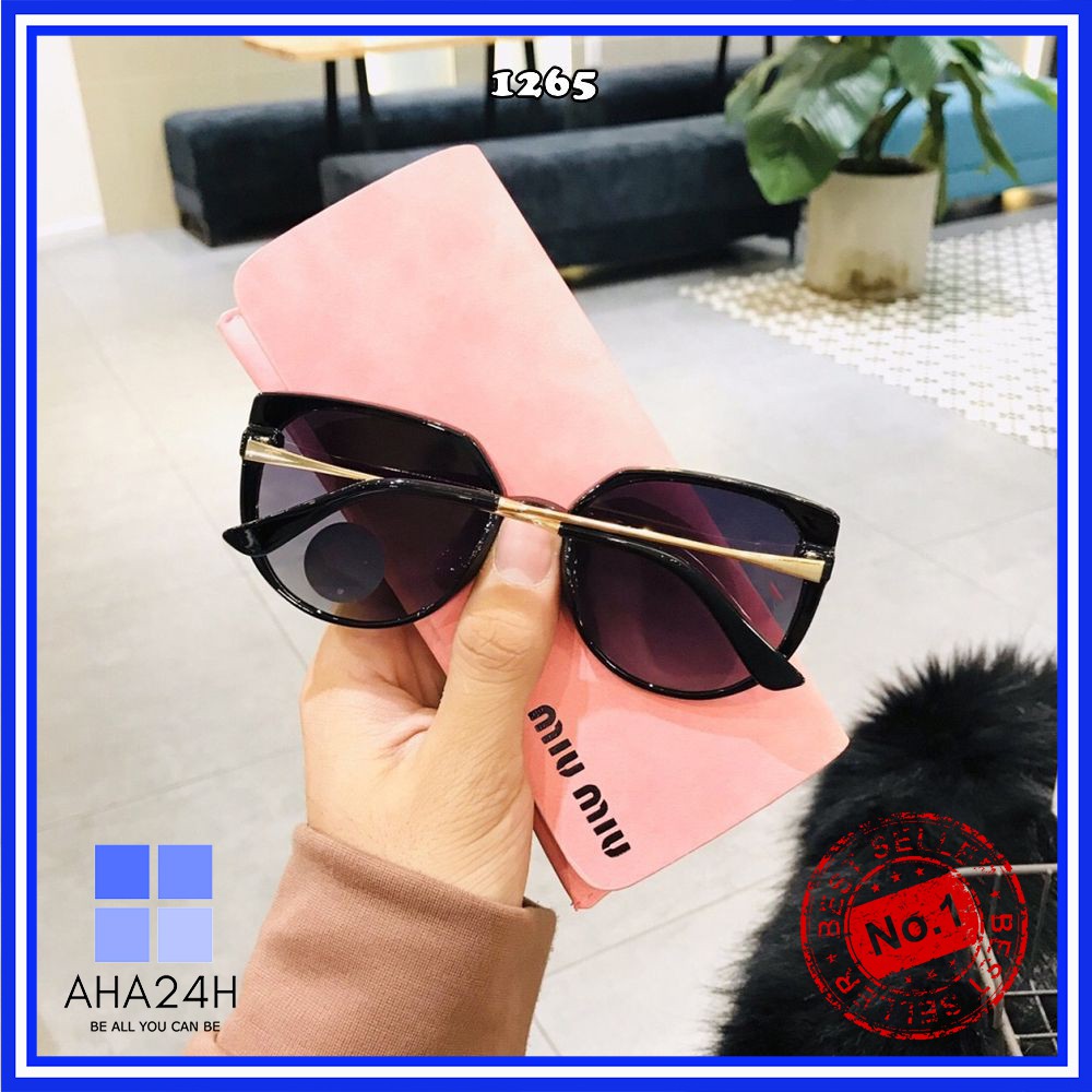 Mắt kính Hàn Quốc gọng xi tròng Polarized cao cấpFREESHIPkính mát nữ mắt mèo sang chảnh AH1265