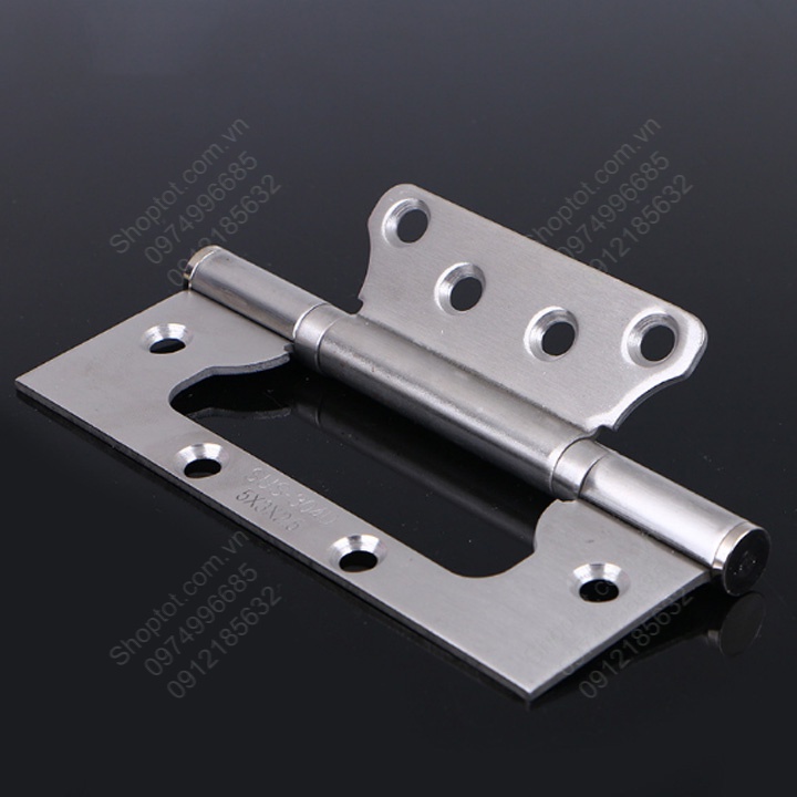 Bản lề lá âm Dương  loại 5 inch  bằng inox 304 dày 2.5mm cho cửa gỗ, cửa nhựa, cửa nhôm