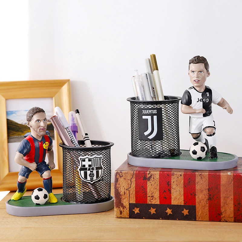 Hộp đựng bút OSSAYI để bàn trang trí cầu thủ Kobe Bryant/ Lebron James/ Messi/ Ronaldo cho học sinh nhân viên văn phòng