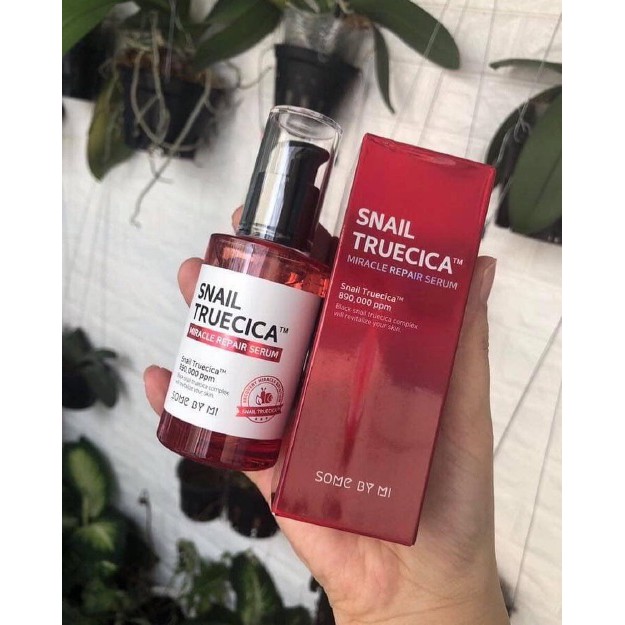 Tinh Chất hỗ trợ giảm Sẹo Mụn Snail TrueCica Miracle Repair Serum Some By Mi