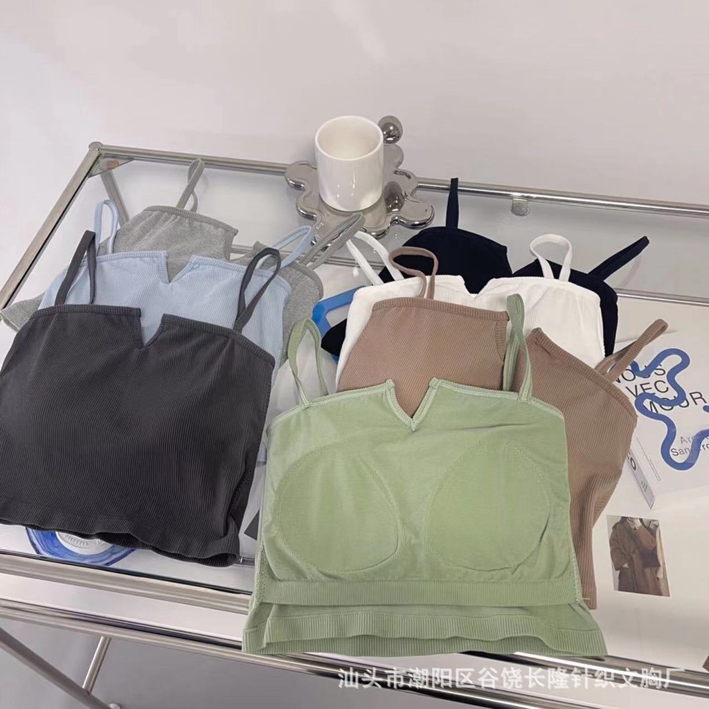 [Chất Đẹp Mùa Hè] Áo 2 dây cotton FREESIZE croptop có đệm nâng ngực gân tăm dáng ôm thoáng mát Missie MS01