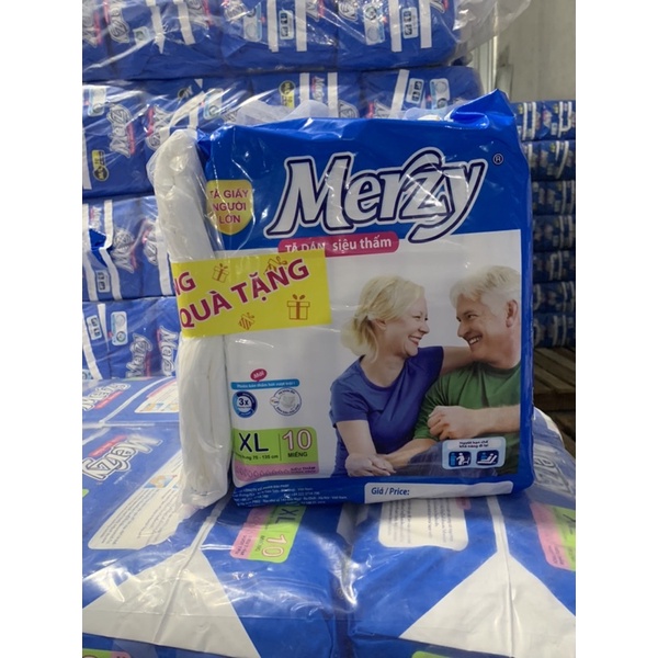 Tả người già Merzy Size XL gói 10 miếng siêu thấm