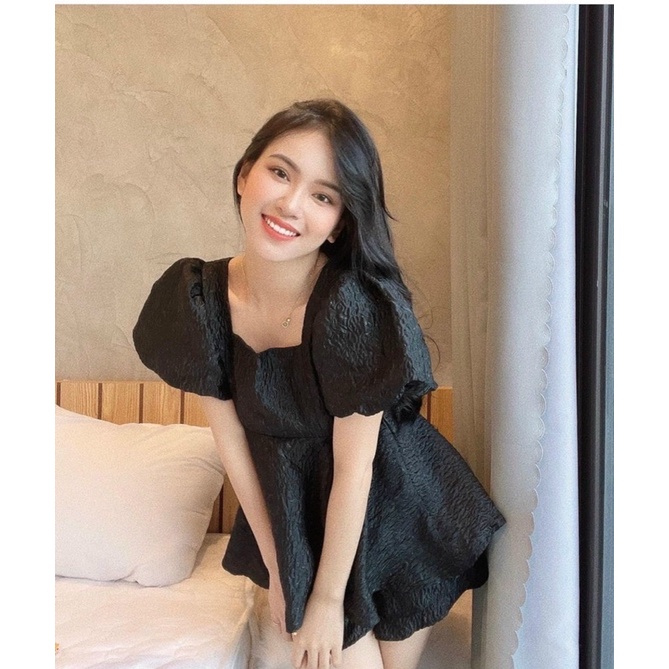 Set áo quần gấm hoa nổi