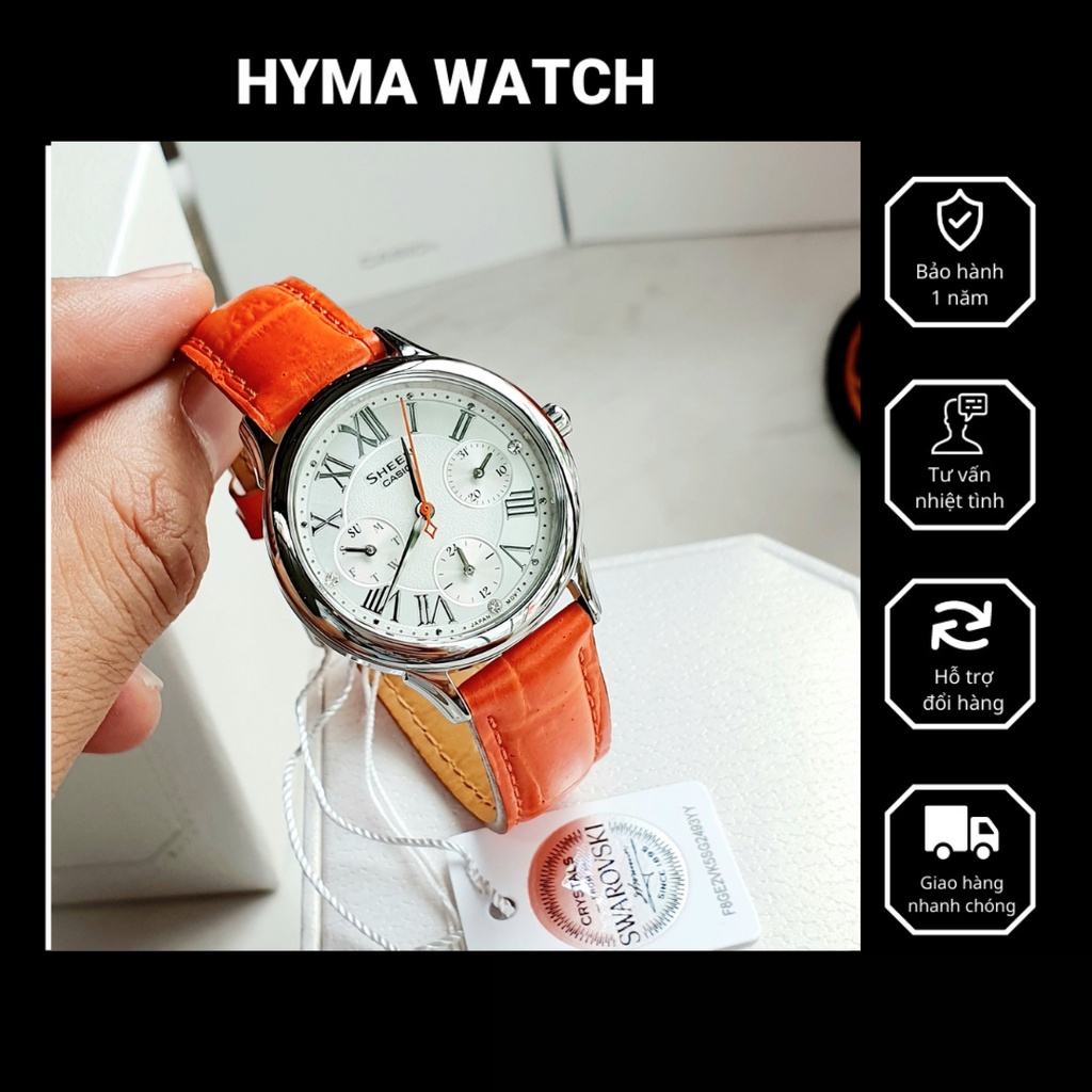 Đồng hồ nữ cao cấp Casio Sheen She 3049L-7A Bảo hành 1 năm Hyma watch