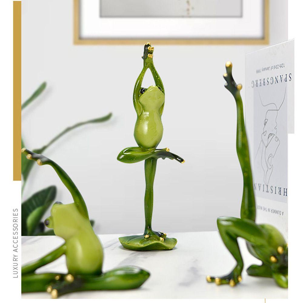Mô Hình Chú Ếch Tập Yoga Để Bàn Trang Trí Hiện Đại