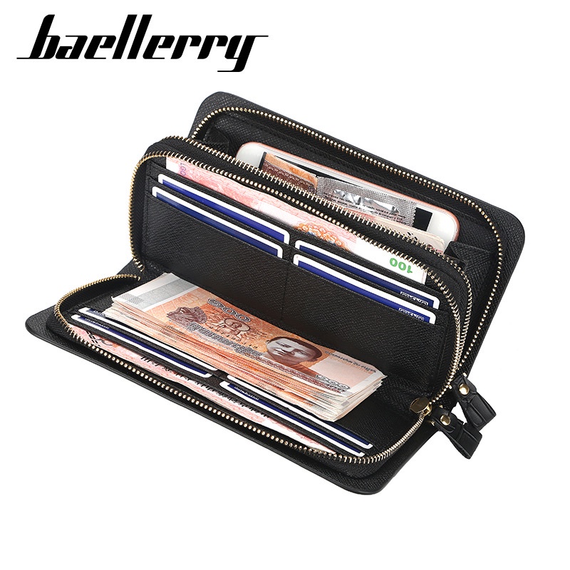 Ví da cá sấu BAELLERRY cầm tay thời trang nam tính