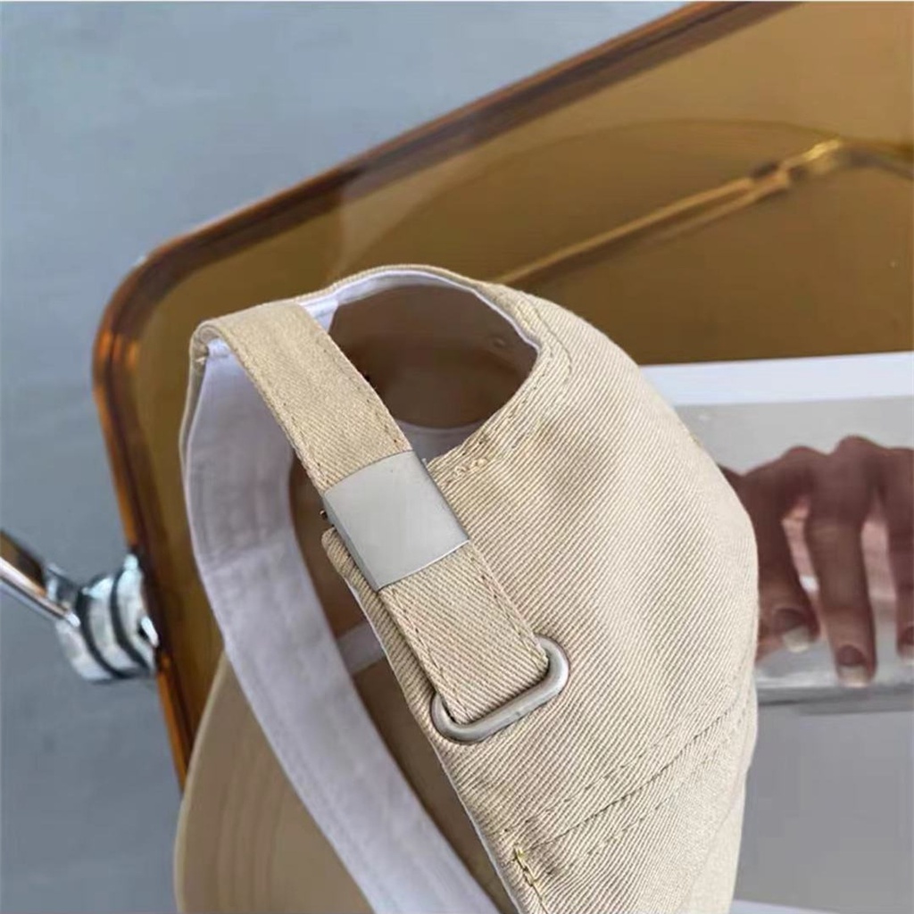 Mũ lưỡi trai vành cong mềm chống nắng in chữ D phong cách Hàn Quốc thời trang cho nữ