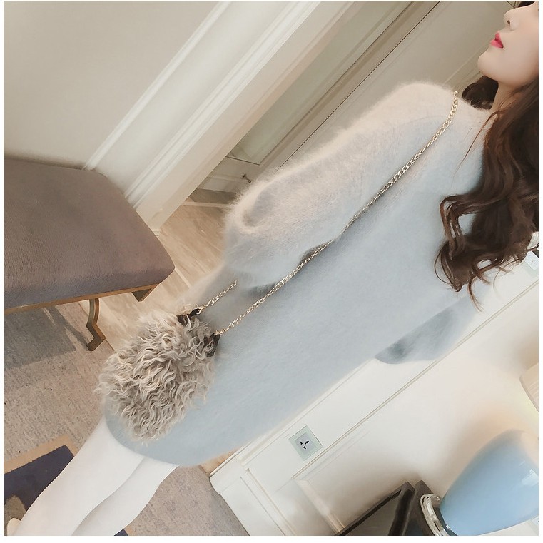 Ulzzang Váy len lông thỏ