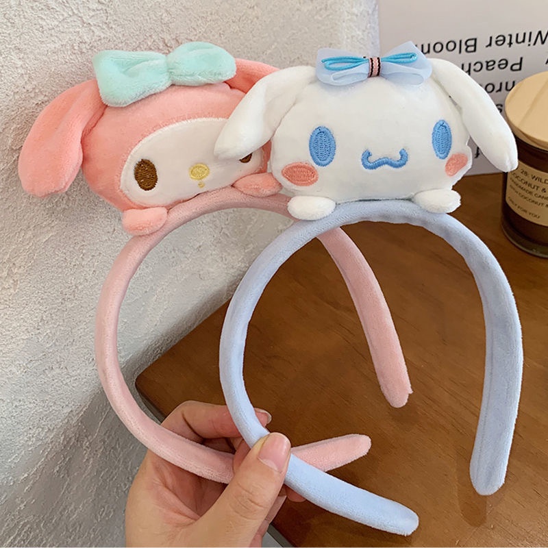 Băng Đô Cài Tóc Sanrio Bằng Vải Bông Phong Cách Hàn Quốc Dễ Thương Thời Trang Cho Nữ
