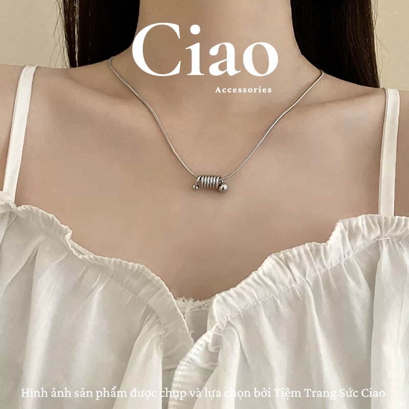 [NEW ITEMS] Dây chuyền/ Vòng cổ titan không gỉ thiết kế trendy đơn giản cá tính hình xoắn Beatrix Ciao