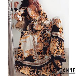 Đầm maxi cổ yếm xẻ tà phong cách boho