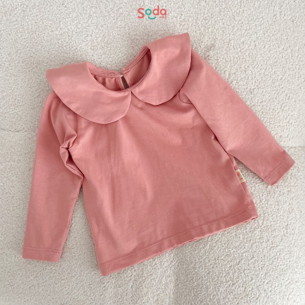 Áo cổ sen cho bé gái SODA KIDS chất liệu cotton co giãn 4 chiều