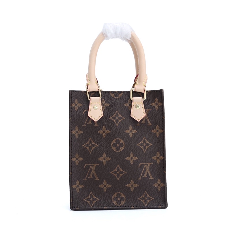 Túi xách nữ một ngăn chính phụ kiện dây đeo chéo bằng da nhỏ túi dáng cao in logo louis vuitton LV