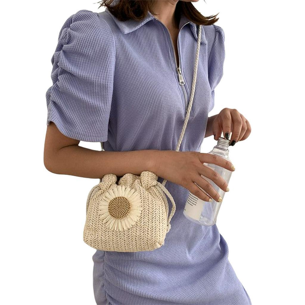 Túi Cói Xách Tay Phong Cách Cổ Điển Thanh Lịch Dành Cho Nữ