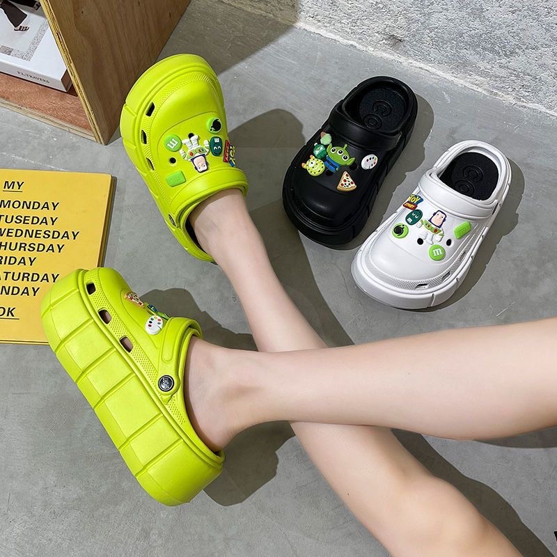 Dép Cross nữ đế cao siêu nhẹ kèm Sticker phong cách Hàn Quốc (nhận sỉ giá tốt)