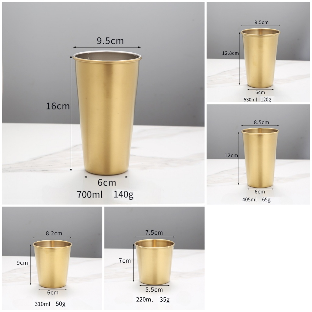 Cốc Inox 304 TAMUSHOP92 Ly Uống Nước Ca Bằng Inox 1 Lớp Bền Đẹp Thân Thiện Môi Trường CI001
