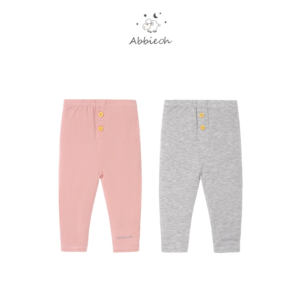 Quần dài legging cotton mỏng AbbieOh hai khuy cho bé 0-3Y QD419 TMĐT