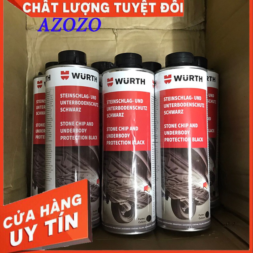 [ WURTH NHẬP KHẨU ] Sơn phủ gầm Ô Tô Cao Su Non WURTH Đức 1000 ml màu Đen